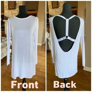 Misguided White Cutout Oversized Tunic Top‎